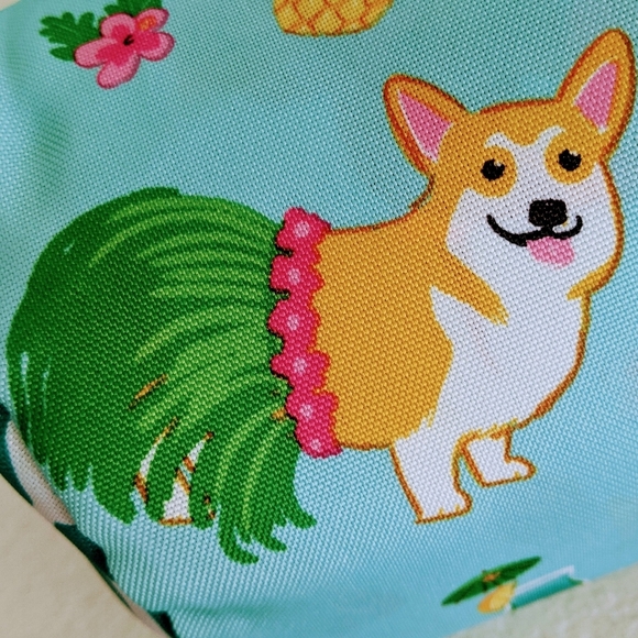 Outdoor Blanket Frenchie Pug Corgi Doxie Water Repellent 50" x 60" Aqua NWT - Picture 10 of 16